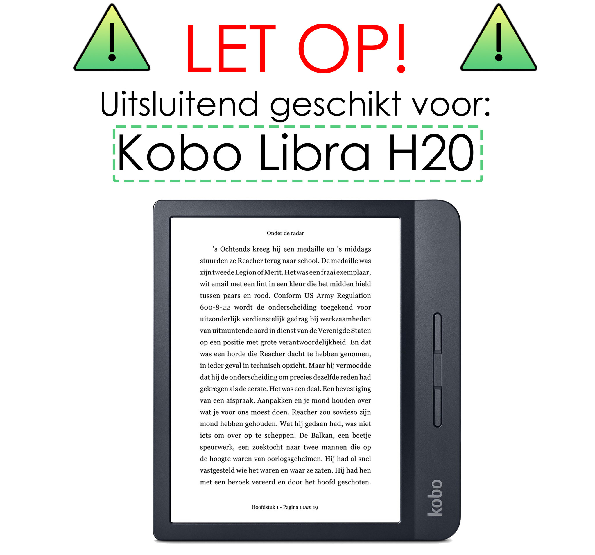NoXx Screenprotector Geschikt voor Kobo Libra H2O Screenprotector Bescherm Glas Tempered Glass Screen Protector
