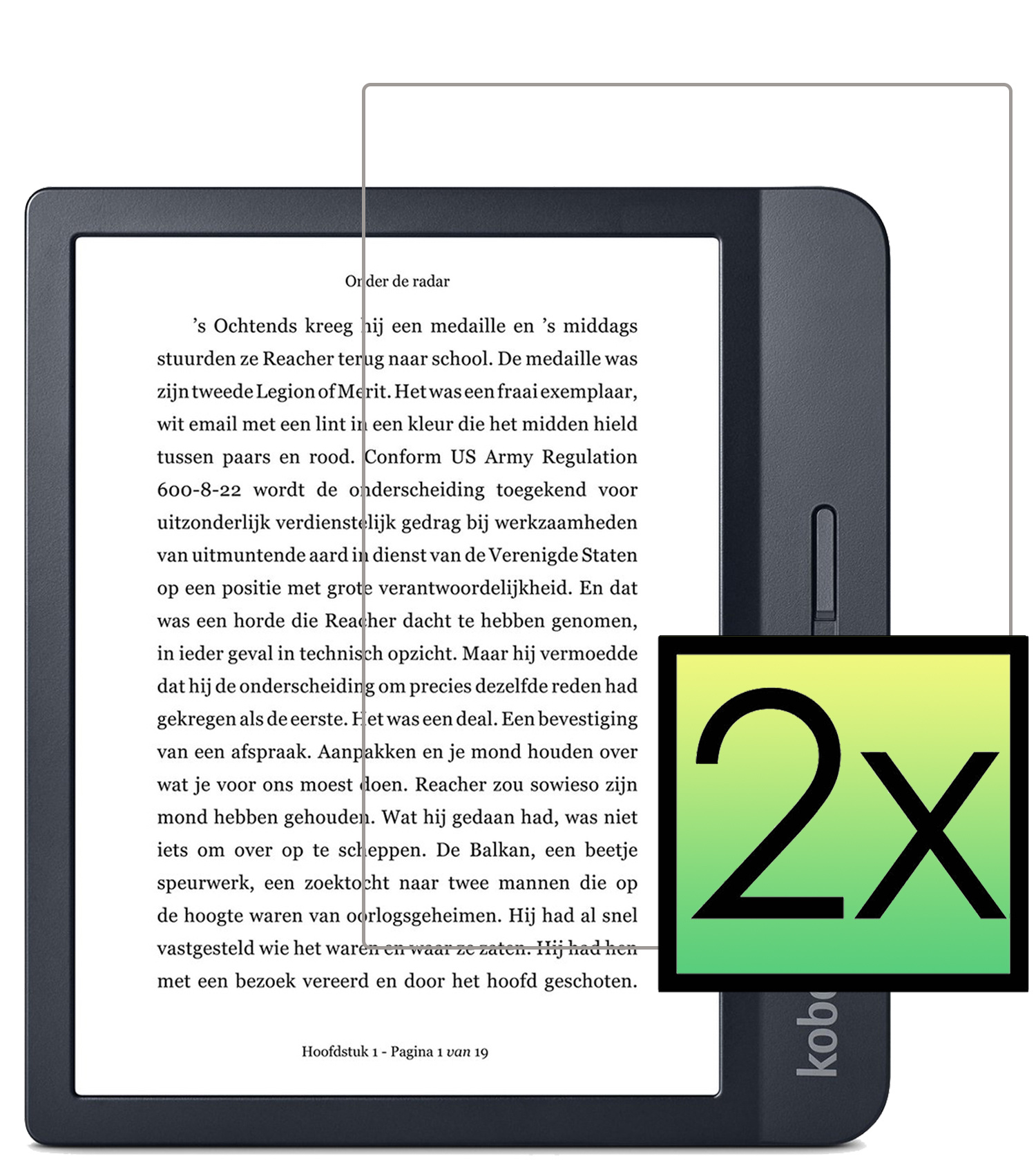 NoXx Screenprotector Geschikt voor Kobo Libra H2O Screenprotector Bescherm Glas Tempered Glass Screen Protector - 2x