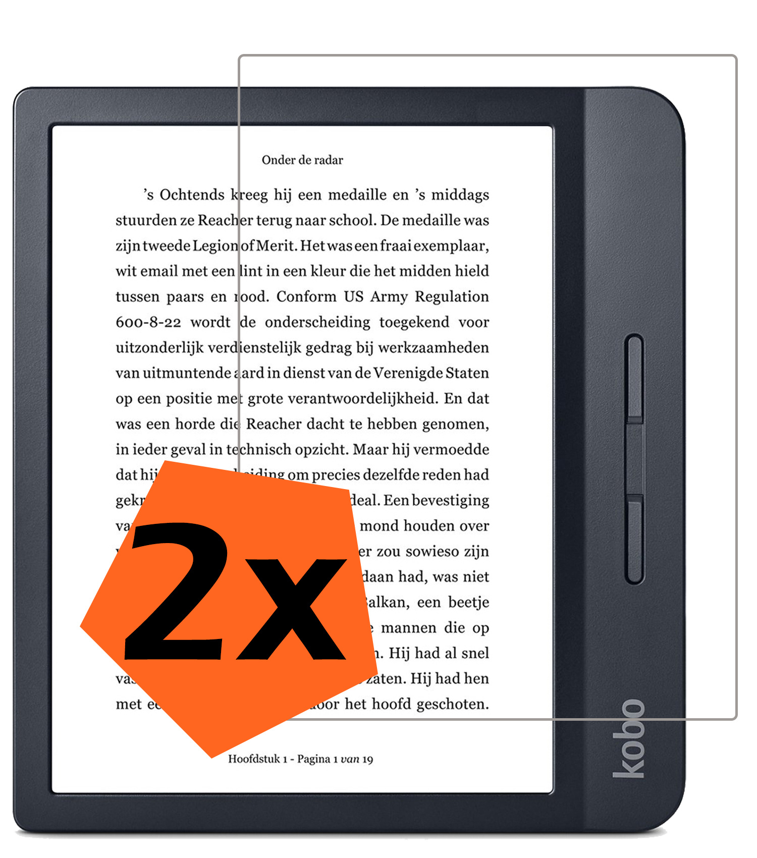 Nomfy Screenprotector Geschikt voor Kobo Libra H2O Screenprotector Bescherm Glas - Screenprotector Geschikt voor Kobo Libra H2O Screen Protector Tempered Glass - 2 PACK