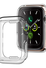BASEY. Geschikt Voor Apple Watch 8 Hoesje Siliconen 41 mm - Hoes Voor Apple Watch Siliconen Case - Geschikt voor Apple Watch Hoes Transparant