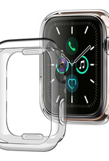 NoXx Geschikt Voor Apple Watch 8 Hoes 41 mm - Voor Apple Watch Siliconen Case Transparant Hoesje