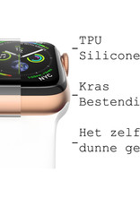 BASEY. Hoes Geschikt voor Apple Watch Series 8 45 mm Hoesje Siliconen Case - Hoesje Geschikt voor Apple Watch Series 8 45 mm Hoes - Transparant
