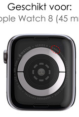 Geschikt Voor Apple Watch 8 Hoes 45 mm - Voor Apple Watch Siliconen Case Transparant Hoesje