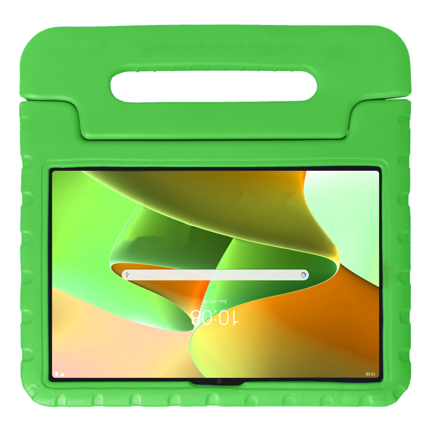 Nomfy Hoes Geschikt voor Lenovo Tab M10 Plus 3rd Gen Hoes Bumper Kindvriendelijk Kids Case Kinderhoes - Hoesje Geschikt voor Lenovo Tab M10 Plus (3e Gen) Hoesje Shockproof Cover Hoes - Groen