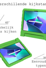 BASEY. Hoesje Geschikt voor Lenovo Tab M10 Plus 3rd Gen Hoesje Kinder Hoes Shockproof Kinderhoes Met Screenprotector - Kindvriendelijk Hoesje Geschikt voor Lenovo Tab M10 Plus (3e Gen) Hoes Kids Case - Groen