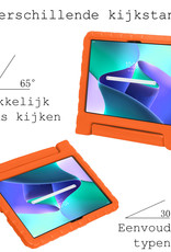 BASEY. Hoesje Geschikt voor Lenovo Tab M10 Plus 3rd Gen Hoesje Kinder Hoes Shockproof Kinderhoes Met Screenprotector - Kindvriendelijk Hoesje Geschikt voor Lenovo Tab M10 Plus (3e Gen) Hoes Kids Case - Oranje