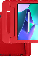 BASEY. Hoesje Geschikt voor Lenovo Tab M10 Plus 3rd Gen Hoesje Kinder Hoes Shockproof Kinderhoes Met Screenprotector - Kindvriendelijk Hoesje Geschikt voor Lenovo Tab M10 Plus (3e Gen) Hoes Kids Case - Rood