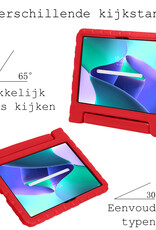 BASEY. Hoesje Geschikt voor Lenovo Tab M10 Plus 3rd Gen Hoesje Kinder Hoes Shockproof Kinderhoes Met Screenprotector - Kindvriendelijk Hoesje Geschikt voor Lenovo Tab M10 Plus (3e Gen) Hoes Kids Case - Rood