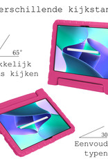 BASEY. Hoesje Geschikt voor Lenovo Tab M10 Plus 3rd Gen Hoesje Kinder Hoes Shockproof Kinderhoes Met Screenprotector - Kindvriendelijk Hoesje Geschikt voor Lenovo Tab M10 Plus (3e Gen) Hoes Kids Case - Roze