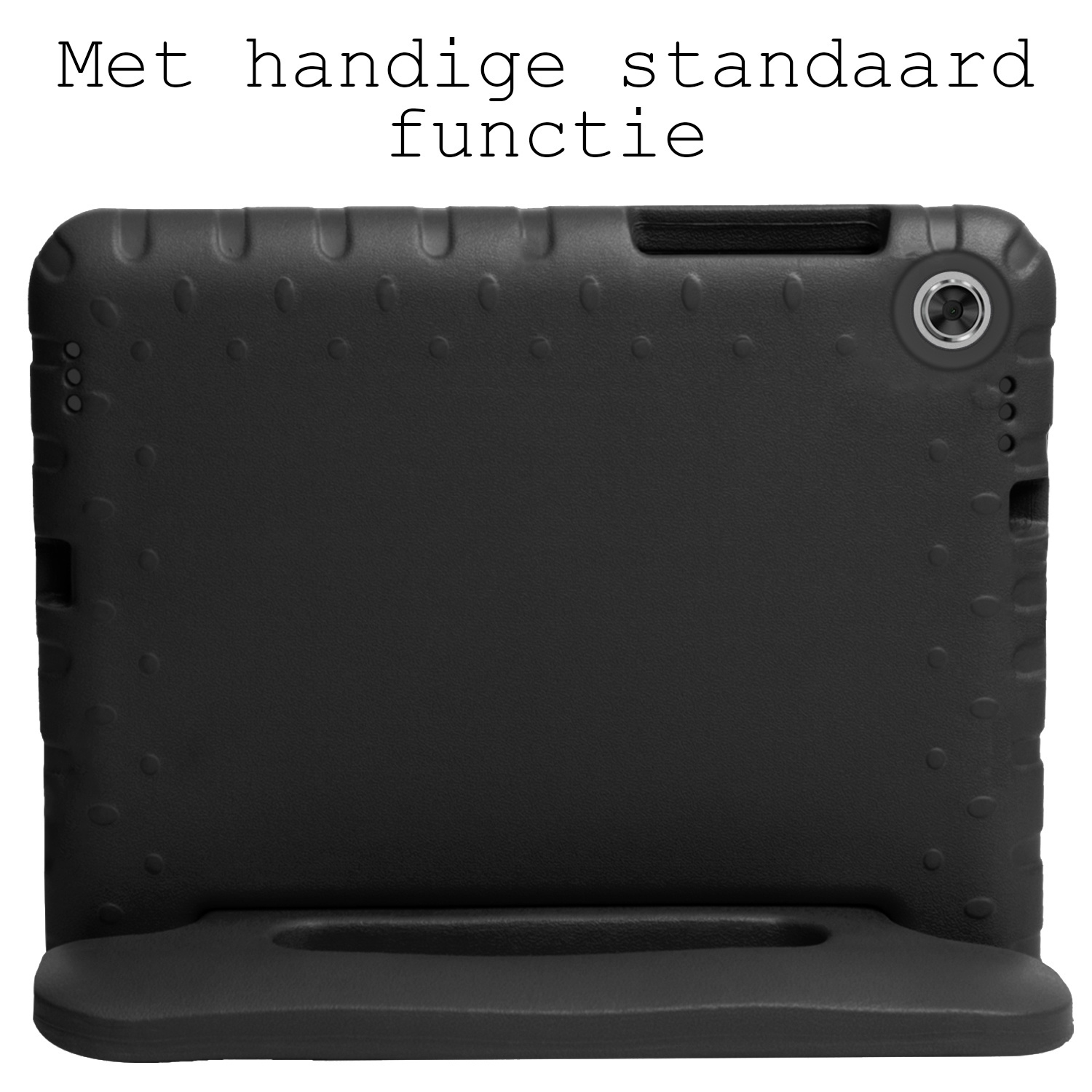 BASEY. Hoesje Geschikt voor Lenovo Tab M10 Plus 3rd Gen Hoesje Kinder Hoes Shockproof Kinderhoes Met Screenprotector - Kindvriendelijk Hoesje Geschikt voor Lenovo Tab M10 Plus (3e Gen) Hoes Kids Case - Zwart