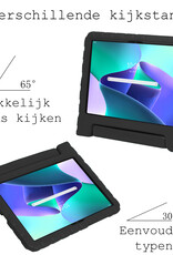 BASEY. Hoesje Geschikt voor Lenovo Tab M10 Plus 3rd Gen Hoesje Kinder Hoes Shockproof Kinderhoes Met 2x Screenprotector - Kindvriendelijk Hoesje Geschikt voor Lenovo Tab M10 Plus (3e Gen) Hoes Kids Case - Zwart