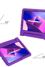 Lenovo Tab M10 Plus (3e gen) Hoesje Kinderhoes Shockproof Cover Case Met Screenprotector - Paars