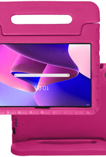 NoXx Hoesje Geschikt voor Lenovo Tab M10 Plus 3rd Gen Hoesje Kinderhoes Shockproof Hoes Kids Case Met Screenprotector - Roze
