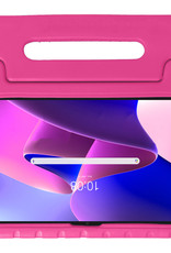NoXx Hoesje Geschikt voor Lenovo Tab M10 Plus 3rd Gen Hoesje Kinderhoes Shockproof Hoes Kids Case Met Screenprotector - Roze