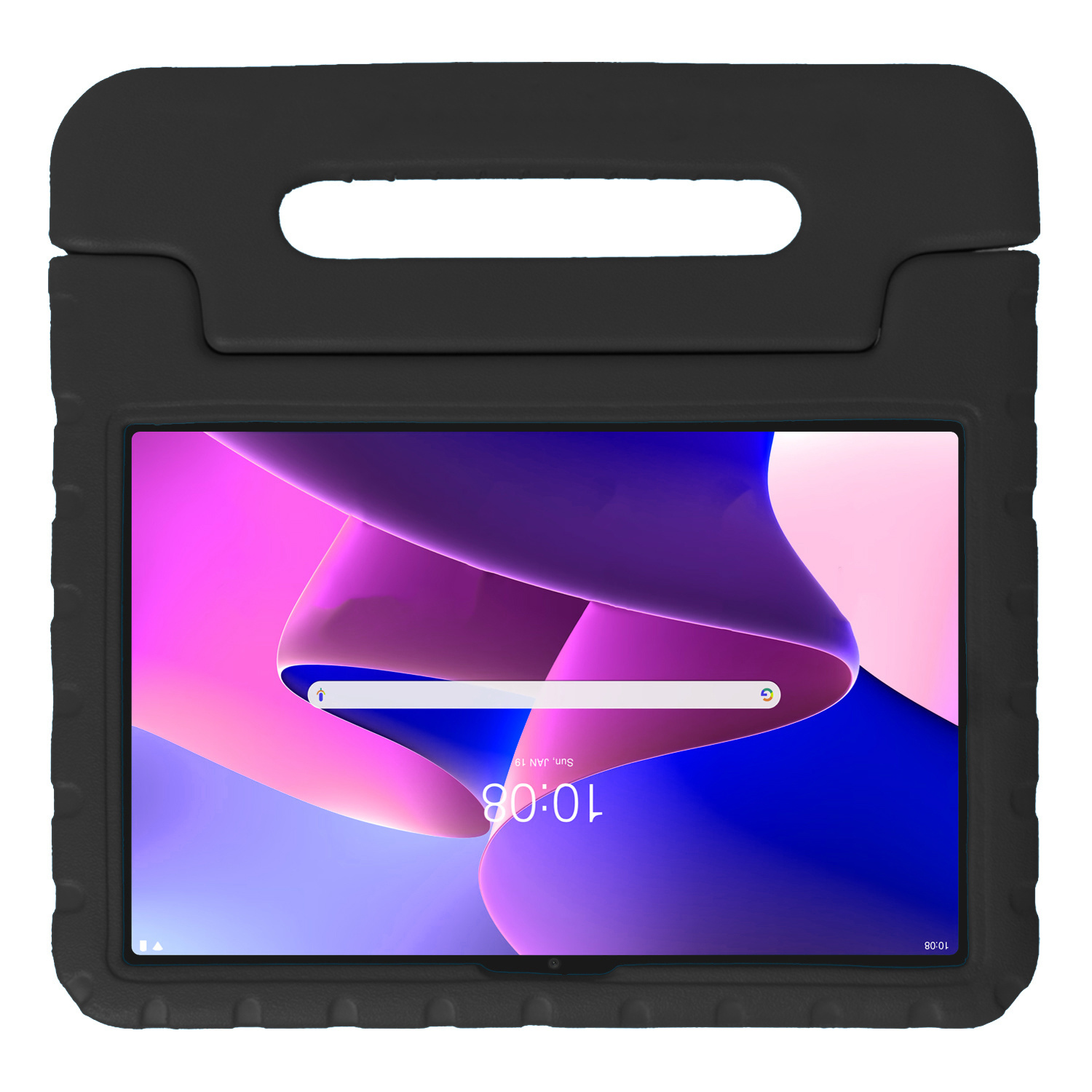 NoXx Hoesje Geschikt voor Lenovo Tab M10 Plus 3rd Gen Hoesje Kinderhoes Shockproof Hoes Kids Case Met Screenprotector - Zwart