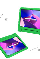 NoXx Hoesje Geschikt voor Lenovo Tab M10 Plus 3rd Gen Hoesje Kinderhoes Shockproof Hoes Kids Case Met 2x Screenprotector - Groen