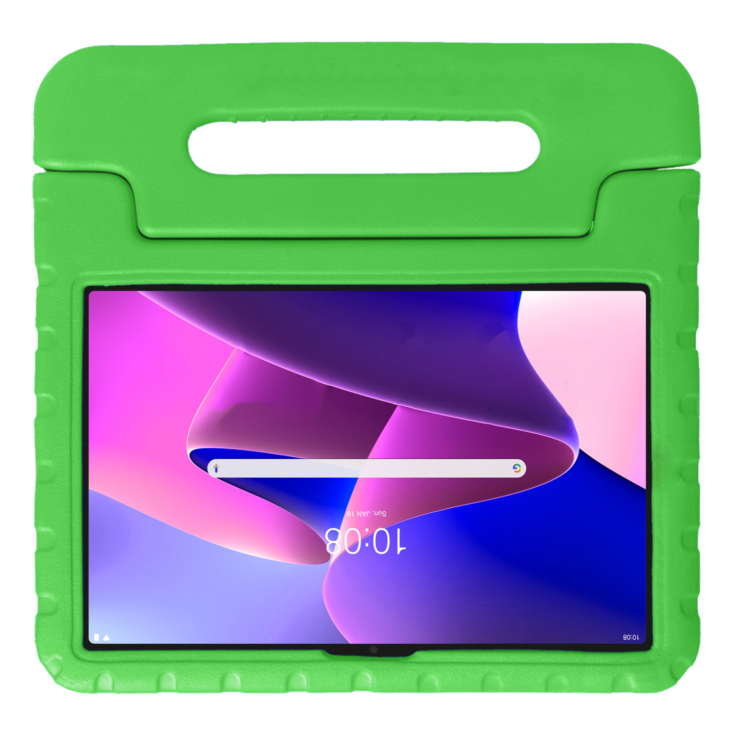 NoXx Hoesje Geschikt voor Lenovo Tab M10 Plus 3rd Gen Hoesje Kinderhoes Shockproof Hoes Kids Case Met 2x Screenprotector - Groen