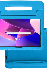 Lenovo Tab M10 Plus (3e gen) Hoesje Kinderhoes Shockproof Cover Case Met 2x Screenprotector - Blauw