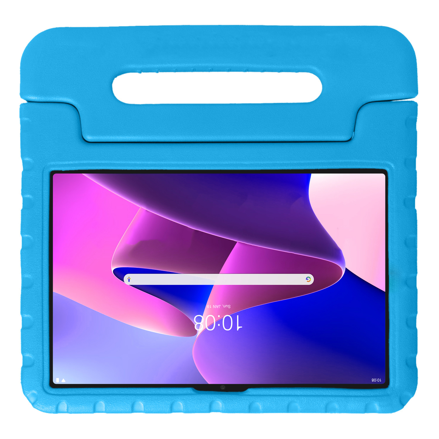 NoXx Hoesje Geschikt voor Lenovo Tab M10 Plus 3rd Gen Hoesje Kinderhoes Shockproof Hoes Kids Case Met 2x Screenprotector - Blauw