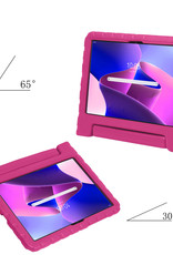 NoXx Hoesje Geschikt voor Lenovo Tab M10 Plus 3rd Gen Hoesje Kinderhoes Shockproof Hoes Kids Case Met 2x Screenprotector - Roze