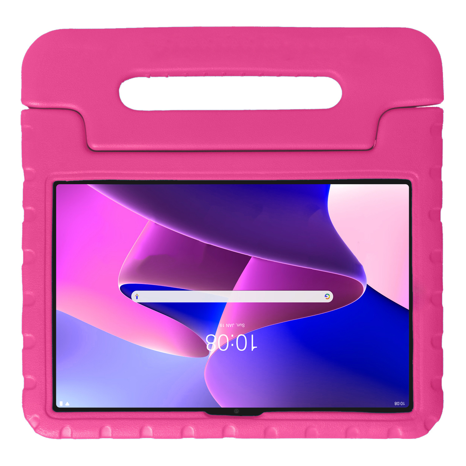 NoXx Hoesje Geschikt voor Lenovo Tab M10 Plus 3rd Gen Hoesje Kinderhoes Shockproof Hoes Kids Case Met 2x Screenprotector - Roze