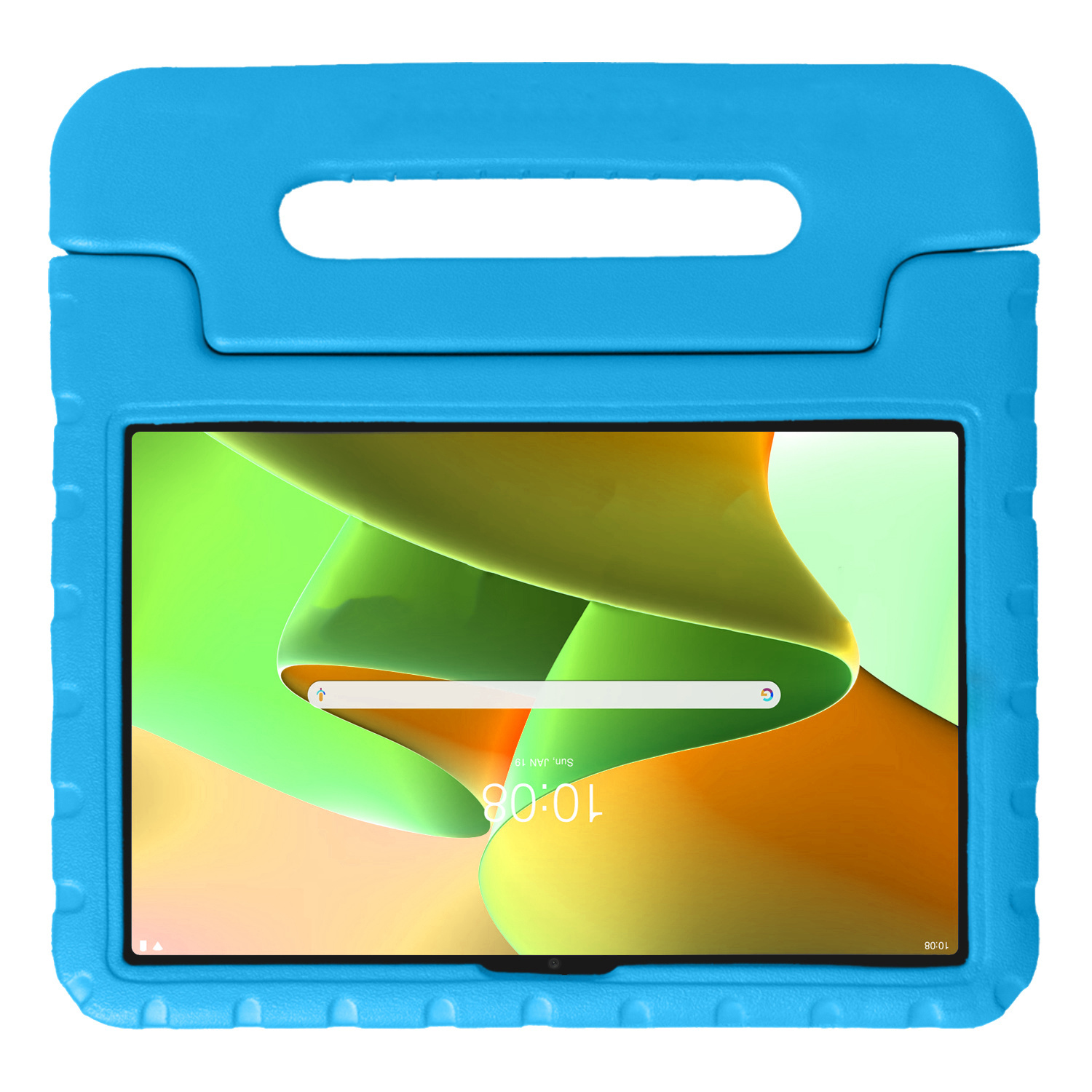 Lenovo Tab M10 Plus (3e gen) Hoes Bumper Kindvriendelijk Kids Case Met Screenprotector - Lenovo Tab M10 Plus Hoesje Shockproof Cover Hoes - Blauw