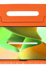 Nomfy Hoes Geschikt voor Lenovo Tab M10 Plus 3rd Gen Hoes Bumper Kindvriendelijk Kids Case Kinderhoes Met Screenprotector - Hoesje Geschikt voor Lenovo Tab M10 Plus (3e Gen) Hoesje Shockproof Cover Hoes - Oranje