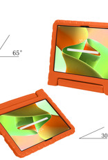 Nomfy Hoes Geschikt voor Lenovo Tab M10 Plus 3rd Gen Hoes Bumper Kindvriendelijk Kids Case Kinderhoes Met Screenprotector - Hoesje Geschikt voor Lenovo Tab M10 Plus (3e Gen) Hoesje Shockproof Cover Hoes - Oranje