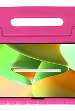 Nomfy Hoes Geschikt voor Lenovo Tab M10 Plus 3rd Gen Hoes Bumper Kindvriendelijk Kids Case Kinderhoes Met Screenprotector - Hoesje Geschikt voor Lenovo Tab M10 Plus (3e Gen) Hoesje Shockproof Cover Hoes - Roze