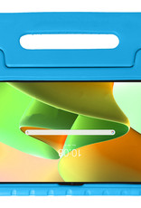 Nomfy Hoes Geschikt voor Lenovo Tab M10 Plus 3rd Gen Hoes Bumper Kindvriendelijk Kids Case Kinderhoes Met 2x Screenprotector - Hoesje Geschikt voor Lenovo Tab M10 Plus (3e Gen) Hoesje Shockproof Cover Hoes - Blauw