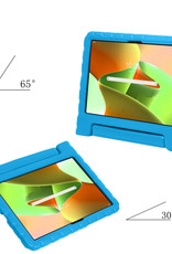 Nomfy Hoes Geschikt voor Lenovo Tab M10 Plus 3rd Gen Hoes Bumper Kindvriendelijk Kids Case Kinderhoes Met 2x Screenprotector - Hoesje Geschikt voor Lenovo Tab M10 Plus (3e Gen) Hoesje Shockproof Cover Hoes - Blauw