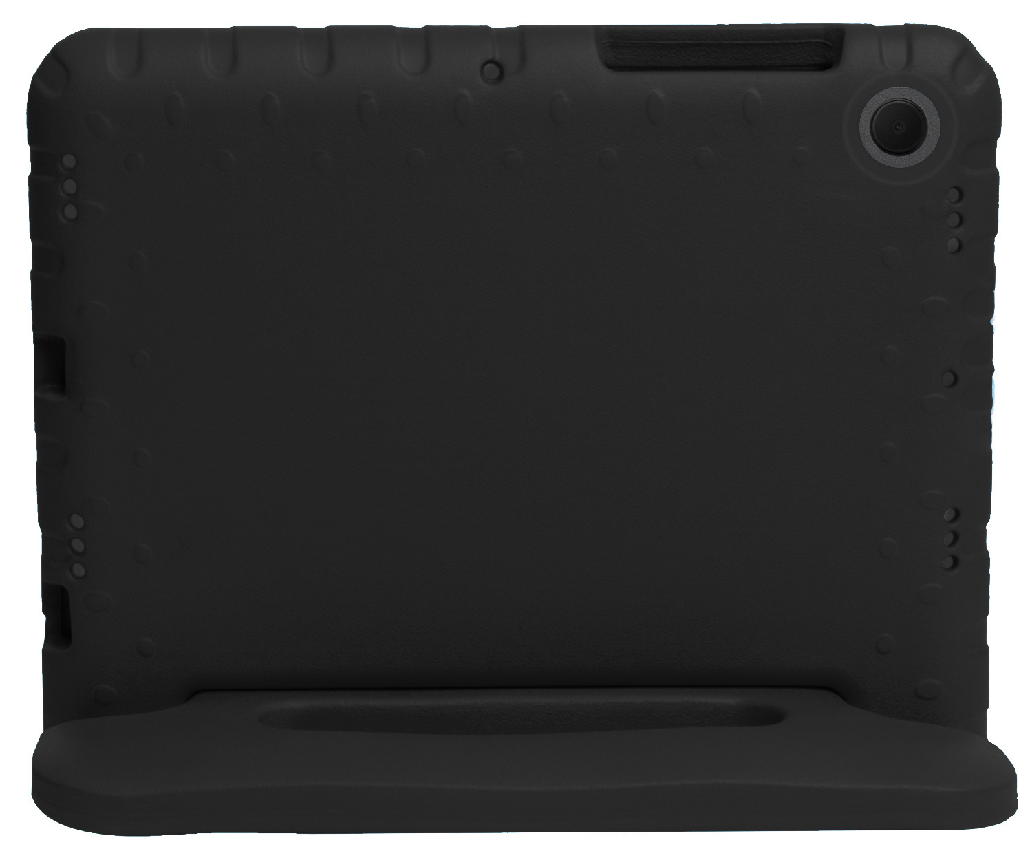 Nomfy Hoes Geschikt voor Lenovo Tab M10 Plus 3rd Gen Hoes Bumper Kindvriendelijk Kids Case Kinderhoes Met 2x Screenprotector - Hoesje Geschikt voor Lenovo Tab M10 Plus (3e Gen) Hoesje Shockproof Cover Hoes - Zwart