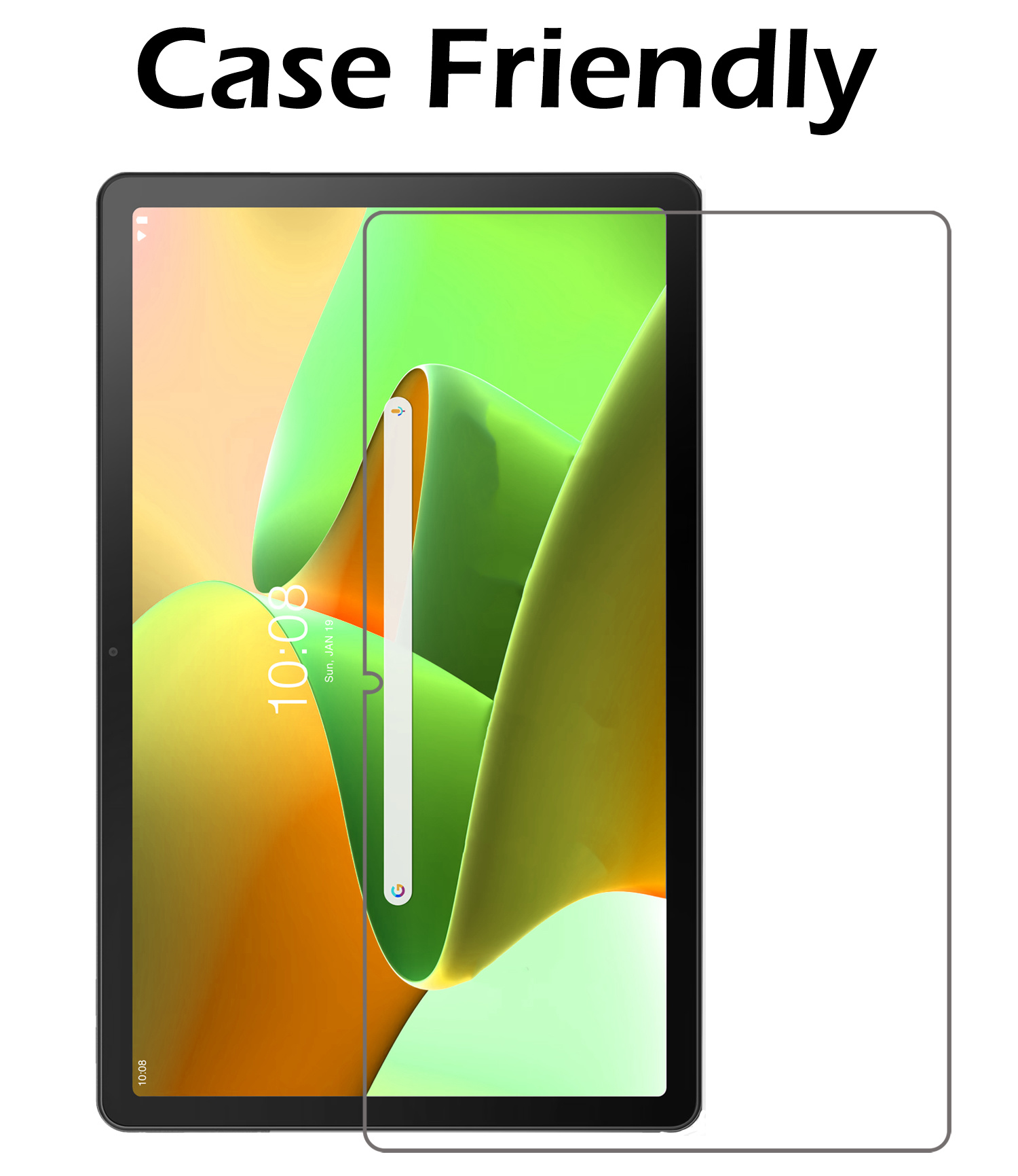 Nomfy Hoes Geschikt voor Lenovo Tab M10 Plus 3rd Gen Hoes Bumper Kindvriendelijk Kids Case Kinderhoes Met Screenprotector - Hoesje Geschikt voor Lenovo Tab M10 Plus (3e Gen) Hoesje Shockproof Cover Hoes - Zwart