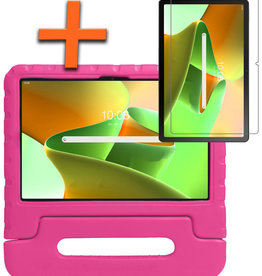 Nomfy Lenovo Tab M10 Plus (3e generatie) Kinderhoes Met Screenprotector - Roze
