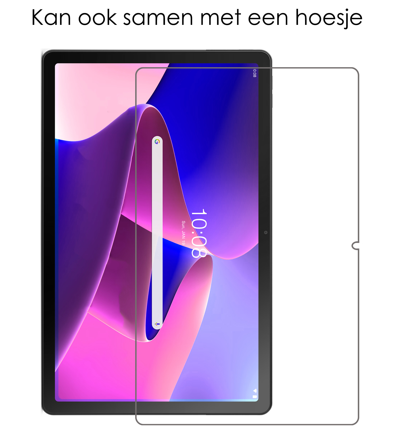 NoXx Hoesje Geschikt voor Lenovo Tab M10 Plus 3rd Gen Hoesje Kinderhoes Shockproof Hoes Kids Case Met 2x Screenprotector - Zwart