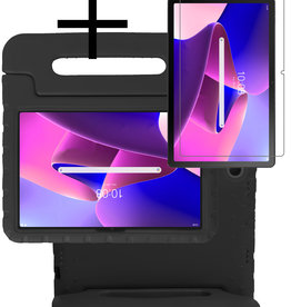 NoXx NoXx Lenovo Tab M10 Plus (3e generatie) Kinderhoes Met Screenprotector - Zwart