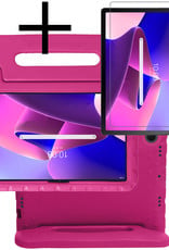 Lenovo Tab M10 Plus (3e gen) Hoesje Kinderhoes Shockproof Cover Case Met Screenprotector - Roze