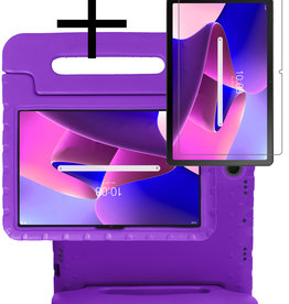 NoXx NoXx Lenovo Tab M10 Plus (3e generatie) Kinderhoes Met Screenprotector - Paars
