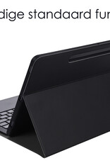 NoXx Hoesje Geschikt voor Samsung Galaxy Tab S7 FE Hoesje Toetsenbord Hoes Met Screenprotector - Hoes Geschikt voor Samsung Tab S7 FE Keyboard Case Book Cover - Zwart