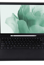 NoXx Hoesje Geschikt voor Samsung Galaxy Tab S7 FE Hoesje Toetsenbord Hoes Met Screenprotector - Hoes Geschikt voor Samsung Tab S7 FE Keyboard Case Book Cover - Zwart