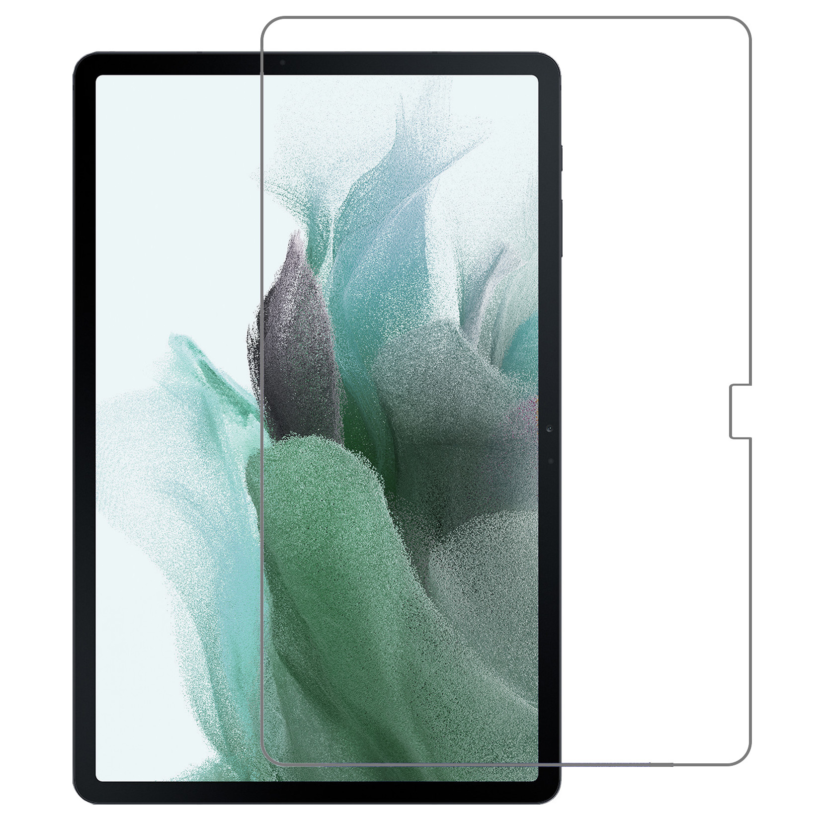 NoXx Hoesje Geschikt voor Samsung Galaxy Tab S7 FE Hoesje Toetsenbord Hoes Met Screenprotector - Hoes Geschikt voor Samsung Tab S7 FE Keyboard Case Book Cover - Zwart