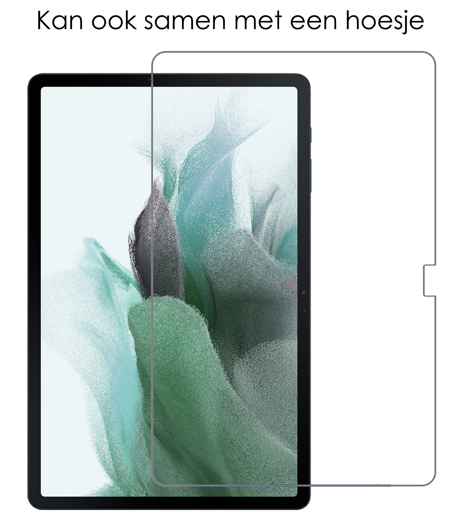 NoXx Hoesje Geschikt voor Samsung Galaxy Tab S7 FE Hoesje Toetsenbord Hoes Met Screenprotector - Hoes Geschikt voor Samsung Tab S7 FE Keyboard Case Book Cover - Zwart