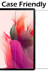 Nomfy Hoes Geschikt voor Samsung Galaxy Tab S7 FE Hoes Toetsenbord Hoes Case Book Cover Hoesje Met Screenprotector - Hoesje Geschikt voor Samsung Tab S7 FE Keyboard Hoes - Zwart