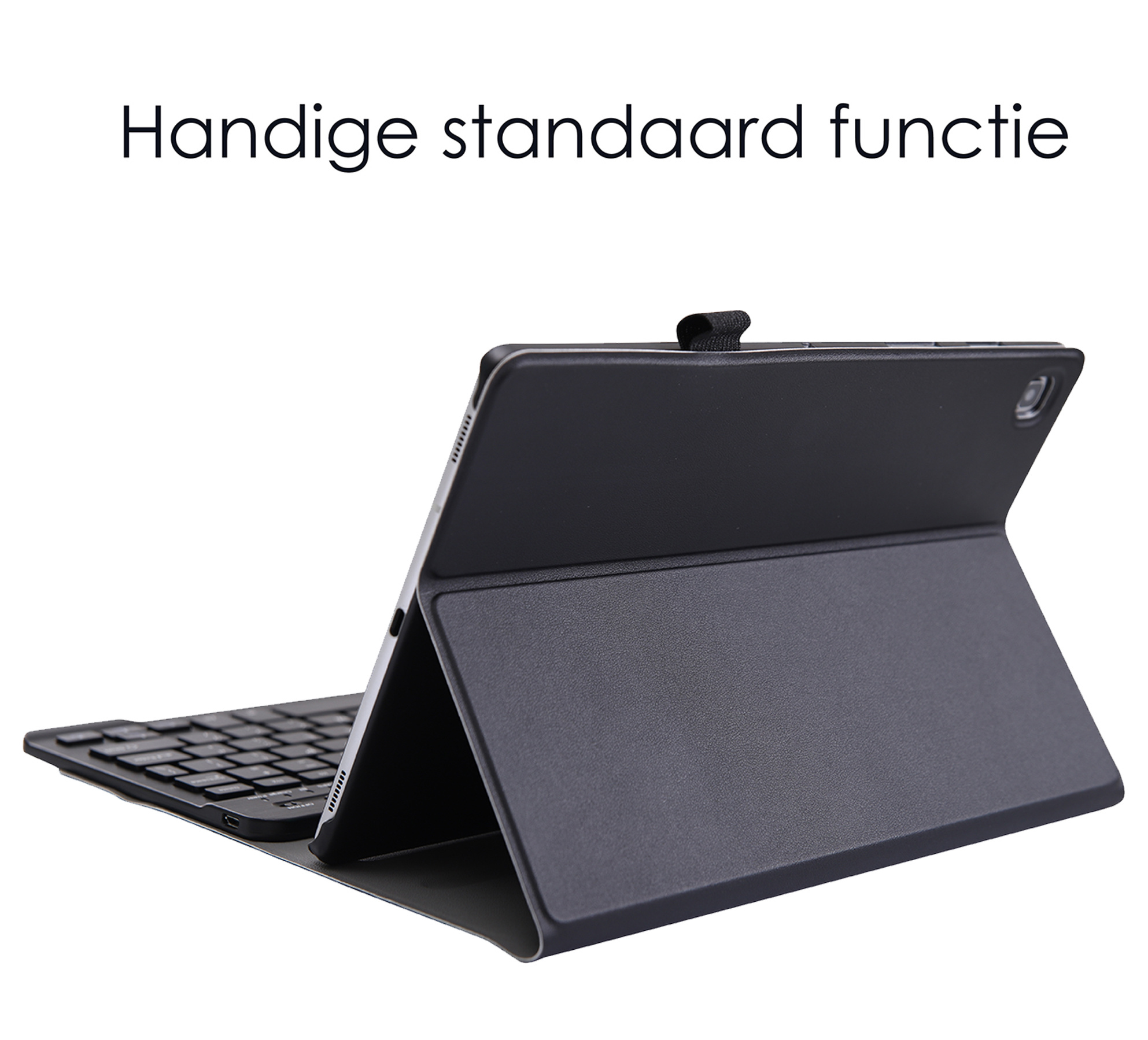 NoXx Hoesje Geschikt voor Samsung Galaxy Tab S5e Hoesje Toetsenbord Hoes Met Screenprotector - Hoes Geschikt voor Samsung Tab S5e Keyboard Case Book Cover - Zwart