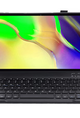 NoXx Hoesje Geschikt voor Samsung Galaxy Tab S5e Hoesje Toetsenbord Hoes Met Screenprotector - Hoes Geschikt voor Samsung Tab S5e Keyboard Case Book Cover - Zwart
