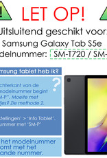 NoXx Hoesje Geschikt voor Samsung Galaxy Tab S5e Hoesje Toetsenbord Hoes Met Screenprotector - Hoes Geschikt voor Samsung Tab S5e Keyboard Case Book Cover - Zwart