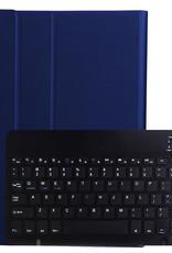 BASEY. Hoesje Geschikt voor Samsung Galaxy Tab A 10.1 2019 Toetsenbord Hoes Book Case - Hoes Geschikt voor Samsung Tab A 10.1 (2019) Toetsenbord Hoesje Keyboard Cover - Donkerblauw