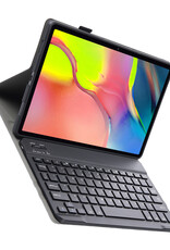 BASEY. Hoesje Geschikt voor Samsung Galaxy Tab A 10.1 2019 Toetsenbord Hoes Book Case - Hoes Geschikt voor Samsung Tab A 10.1 (2019) Toetsenbord Hoesje Keyboard Cover - Zwart