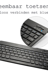 BASEY. Hoesje Geschikt voor Samsung Galaxy Tab A 10.1 2019 Toetsenbord Hoes Book Case - Hoes Geschikt voor Samsung Tab A 10.1 (2019) Toetsenbord Hoesje Keyboard Cover - Zwart