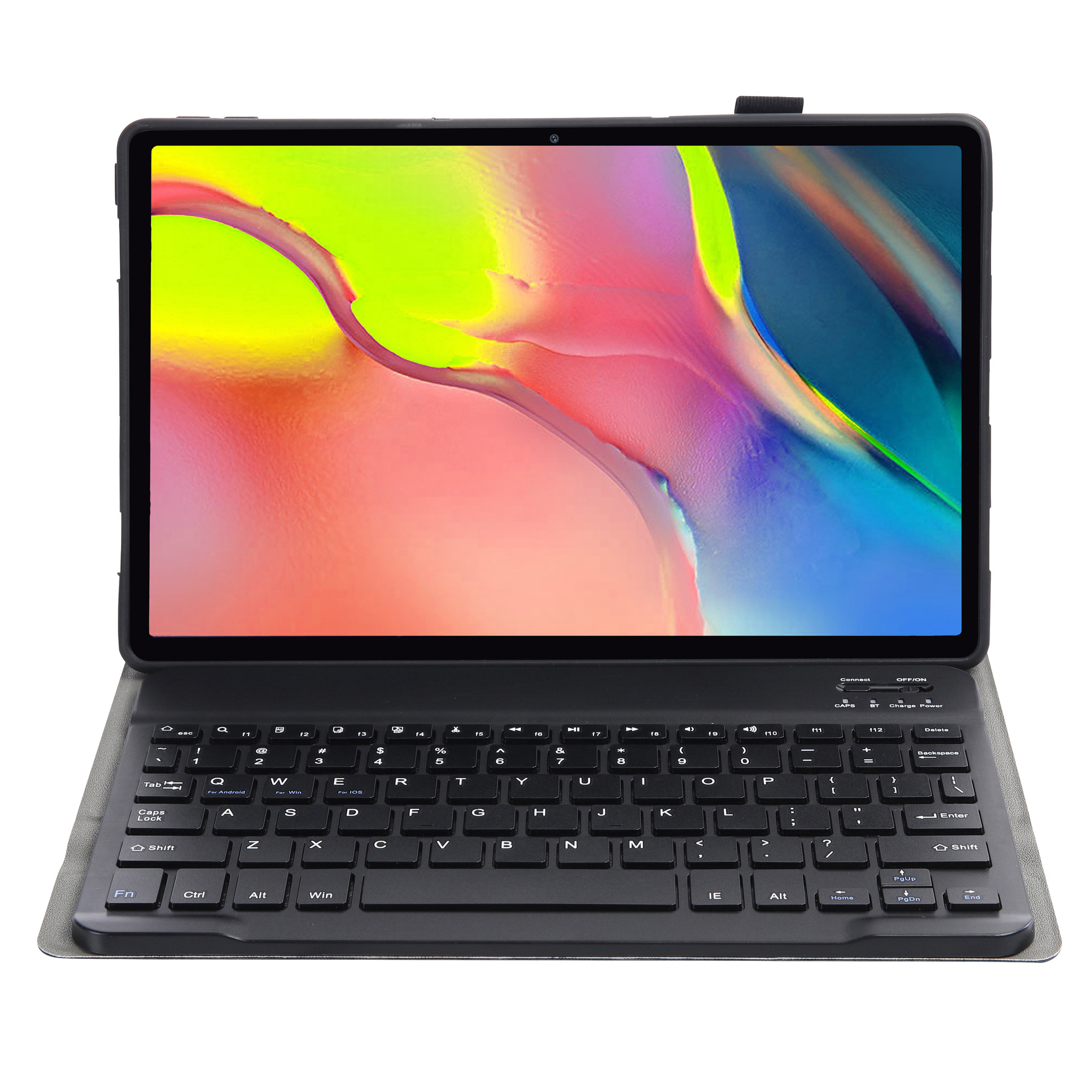 BASEY. Hoesje Geschikt voor Samsung Galaxy Tab A 10.1 2019 Toetsenbord Hoes Book Case - Hoes Geschikt voor Samsung Tab A 10.1 (2019) Toetsenbord Hoesje Keyboard Cover - Zwart